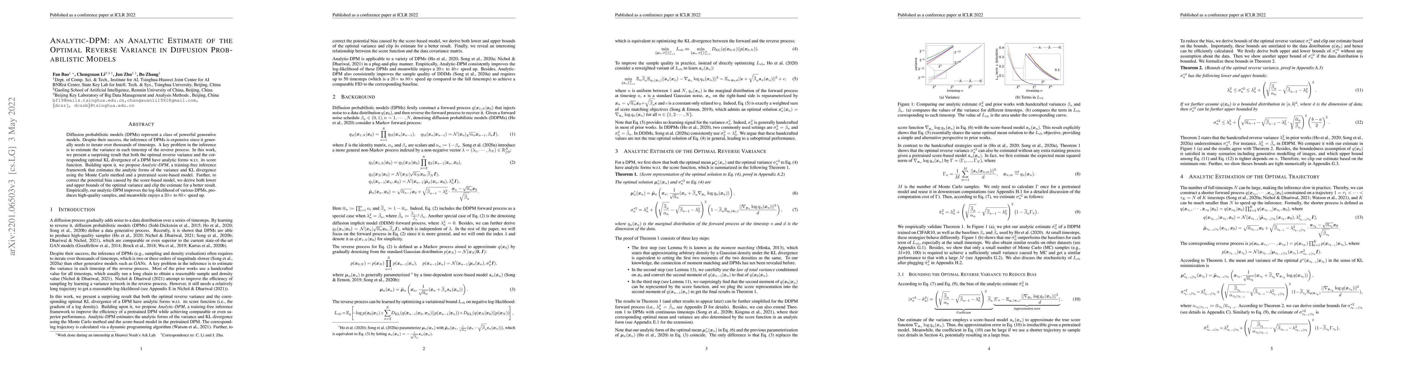 Thumbnail for Analytic-DPM: an Analytic Estimate of the Optimal Reverse Variance in
  Diffusion Probabilistic Models