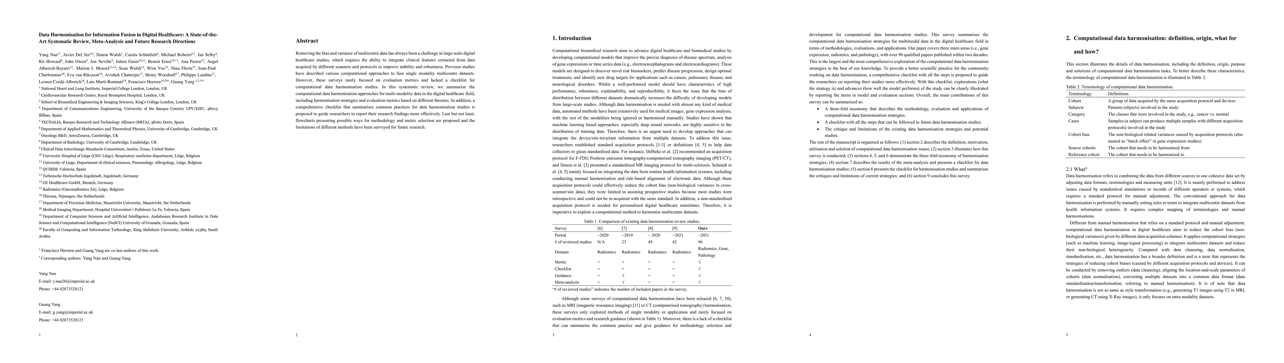 Thumbnail for Data Harmonisation for Information Fusion in Digital Healthcare: A
  State-of-the-Art Systematic Review, Meta-Analysis and Future Research
  Directions
