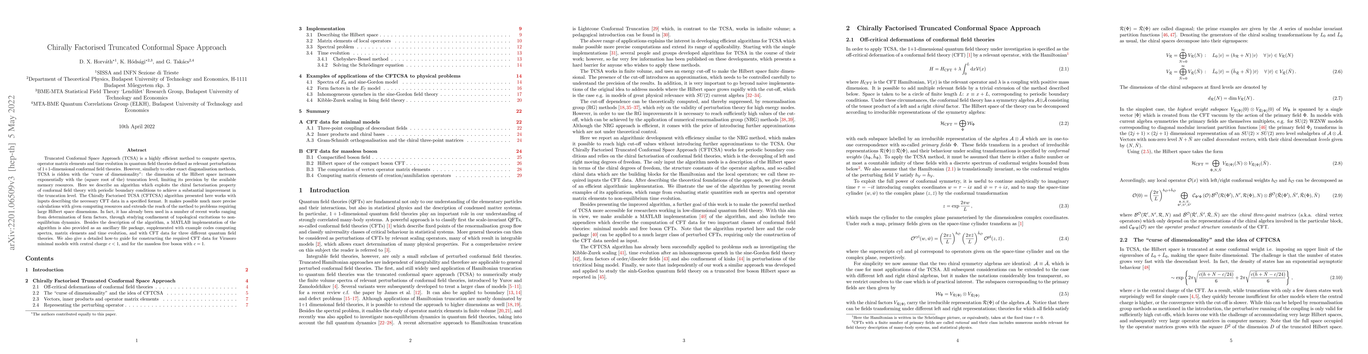 Thumbnail for Chirally Factorised Truncated Conformal Space Approach