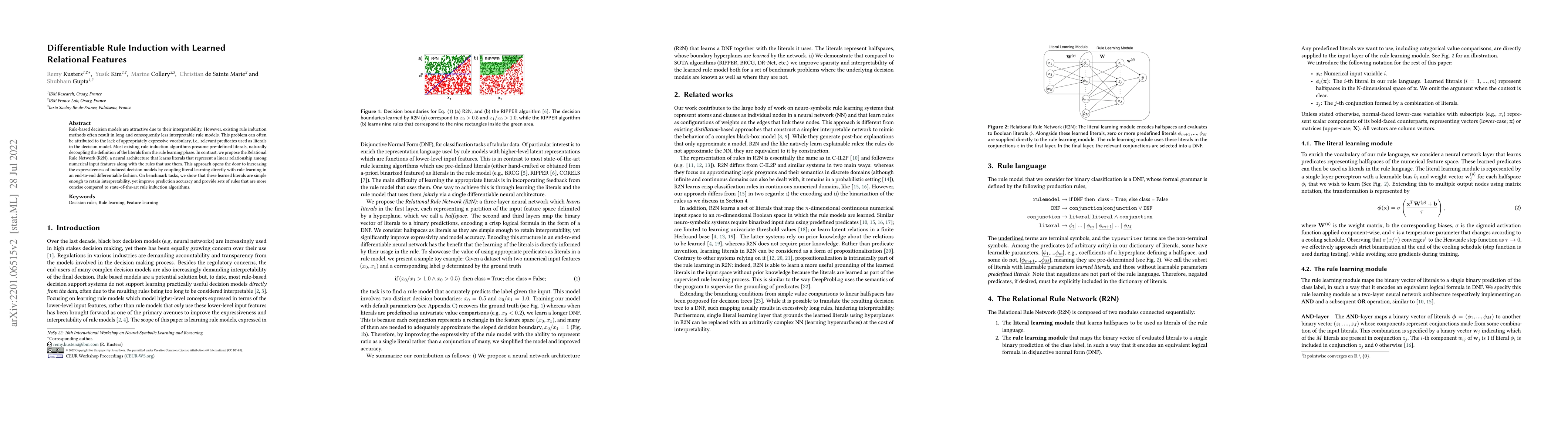 Thumbnail for Differentiable Rule Induction with Learned Relational Features