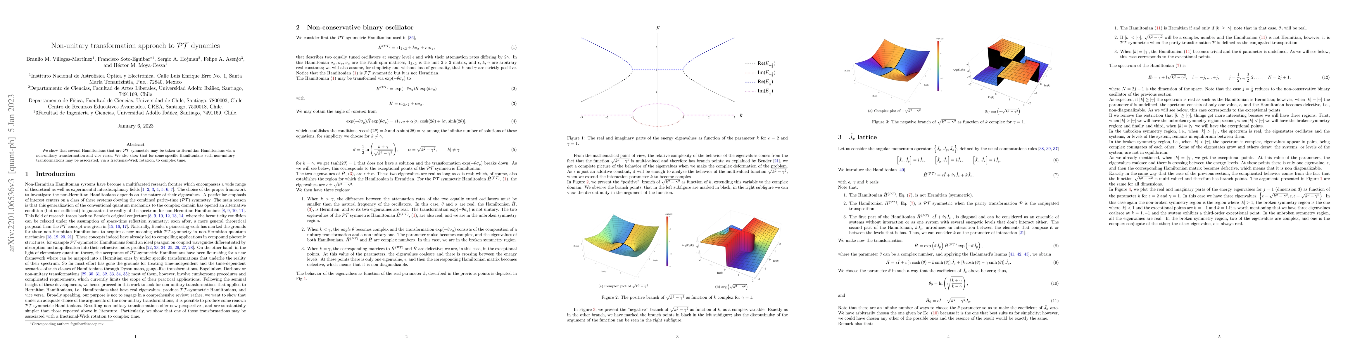 Thumbnail for Non-unitary transformation approach to $\mathcal{PT}$ dynamics