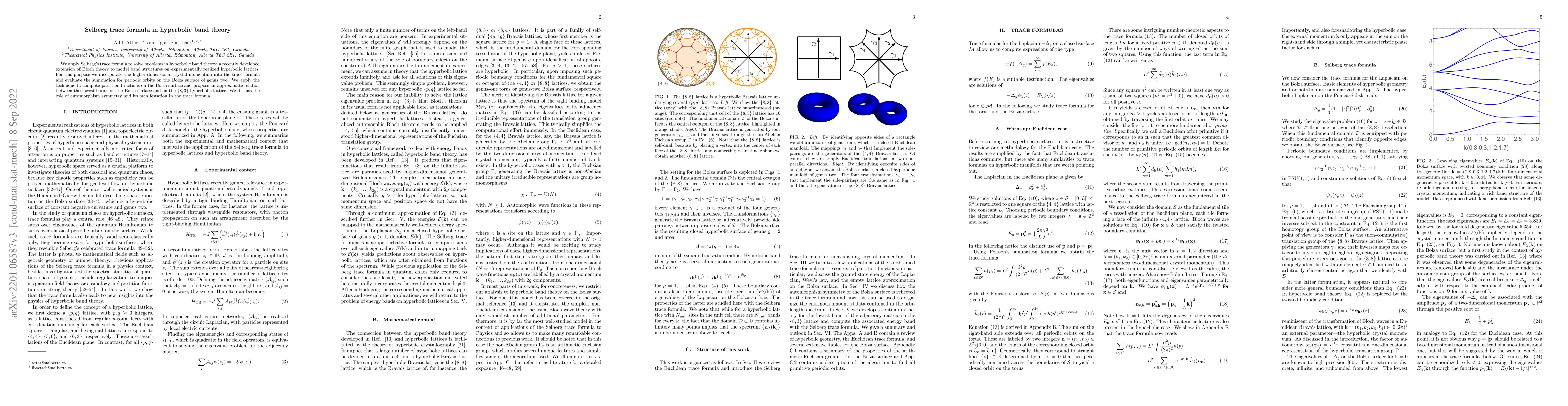 Thumbnail for Selberg trace formula in hyperbolic band theory