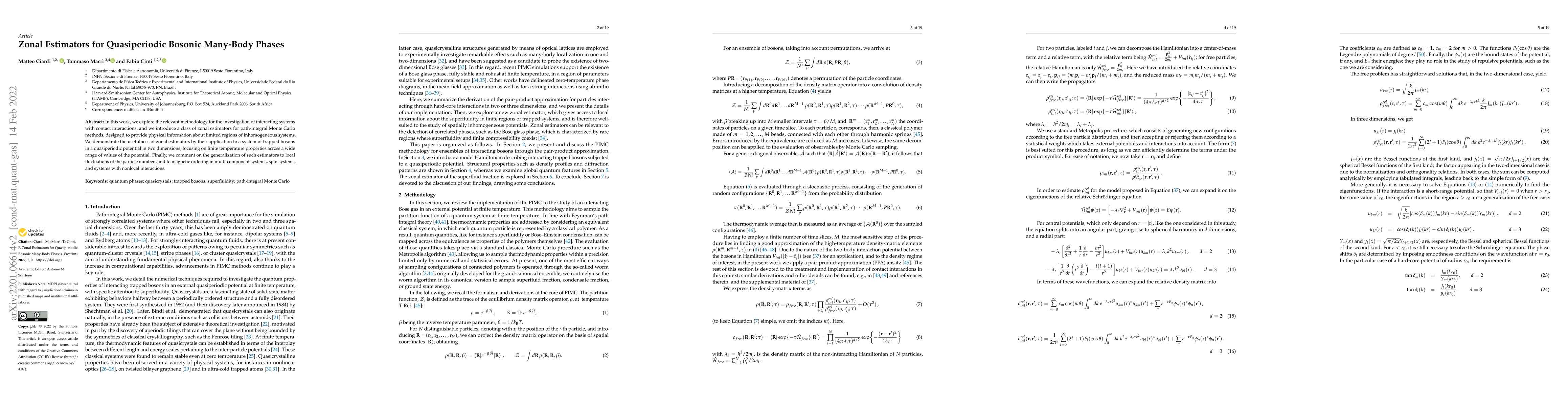 Thumbnail for Zonal estimators for quasiperiodic bosonic many-body phases