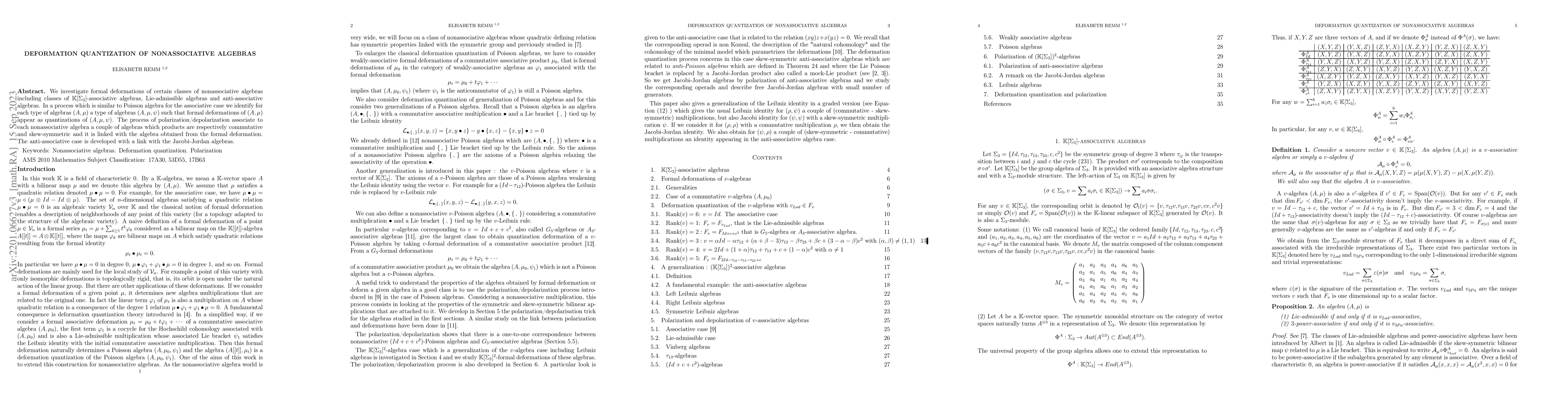 Thumbnail for Deformation quantization of nonassociative algebras