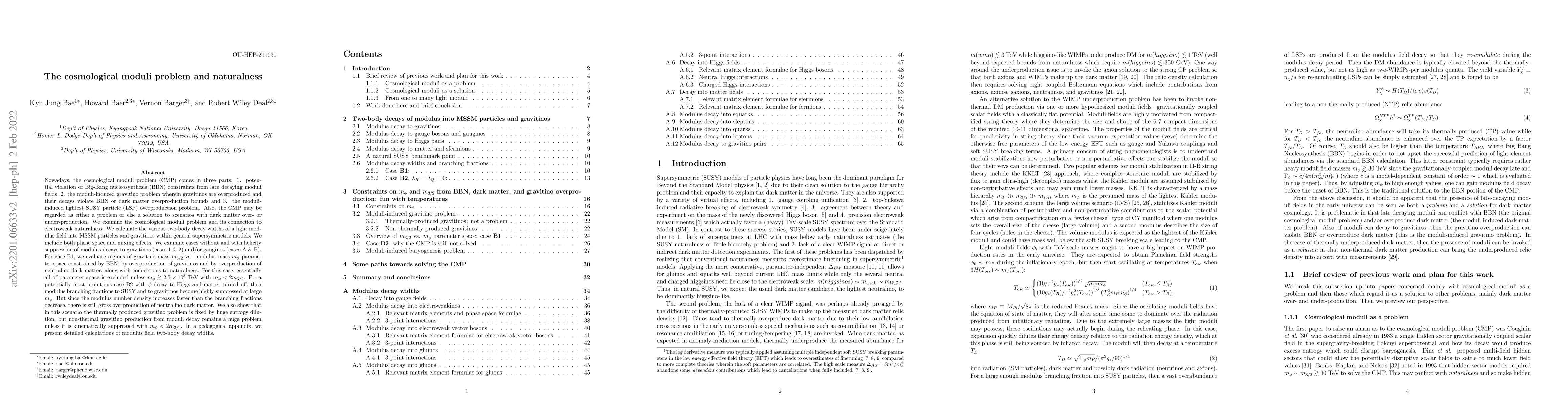Thumbnail for The cosmological moduli problem and naturalness