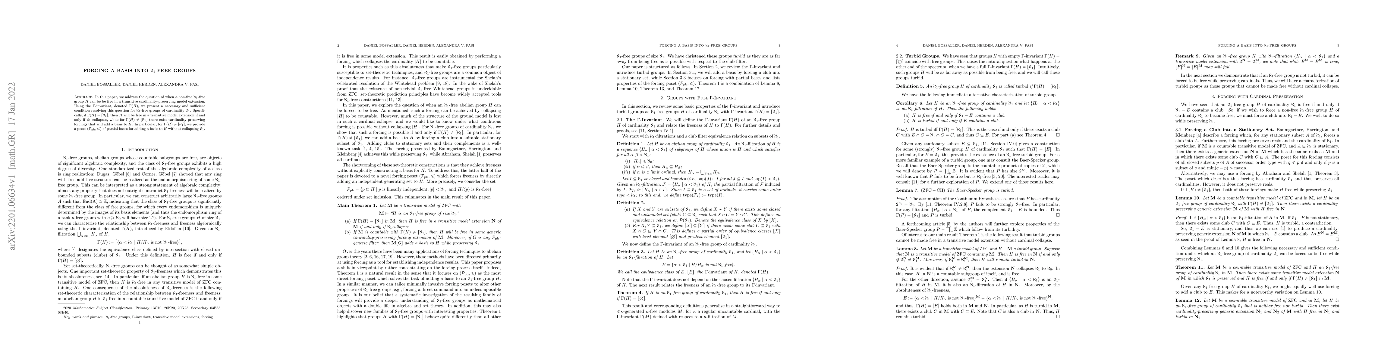 Thumbnail for Forcing a Basis into $\aleph_1$-Free Groups