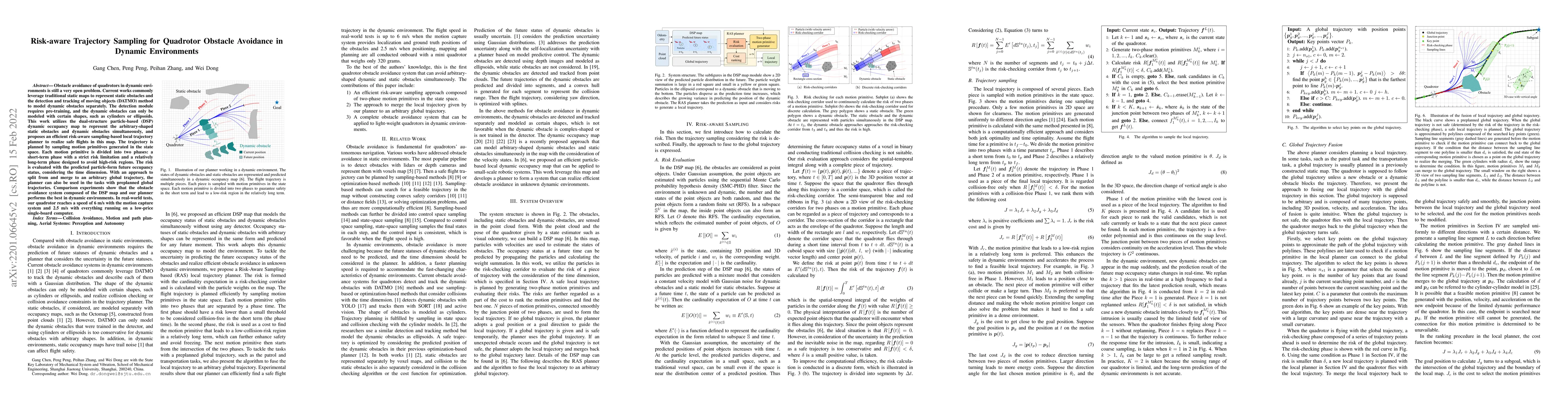 Thumbnail for Risk-aware Trajectory Sampling for Quadrotor Obstacle Avoidance in
  Dynamic Environments