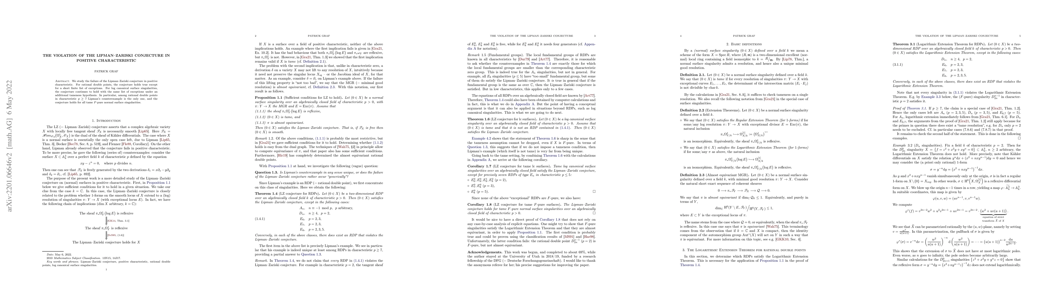 Thumbnail for The Violation of the Lipman-Zariski conjecture in positive
  characteristic