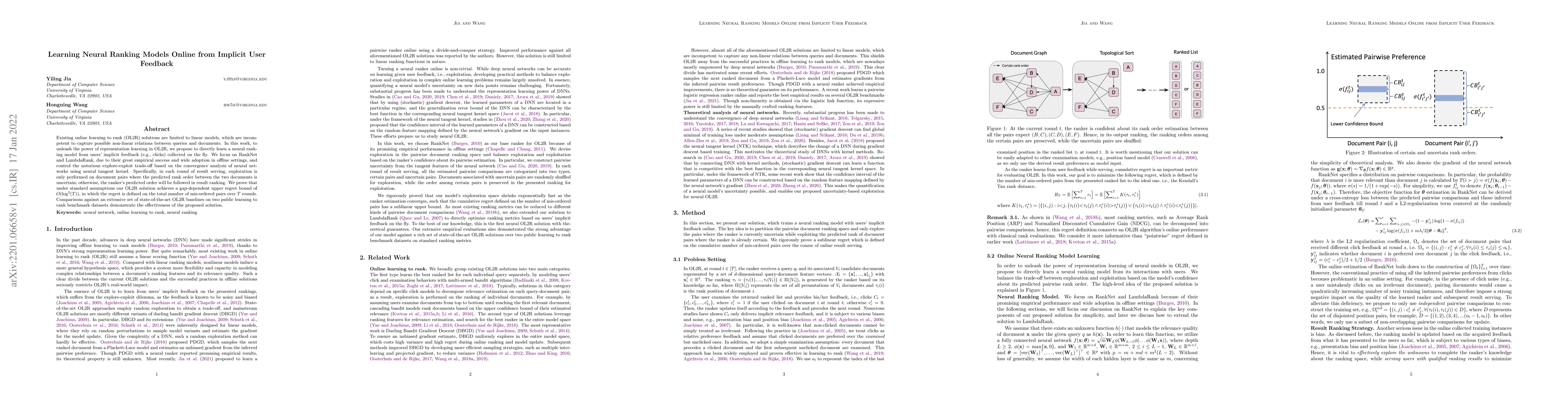 Thumbnail for Learning Neural Ranking Models Online from Implicit User Feedback