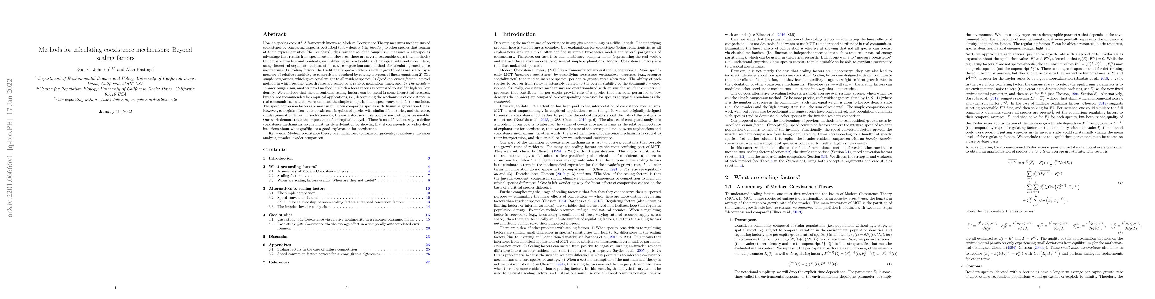 Thumbnail for Methods for calculating coexistence mechanisms: Beyond scaling factors