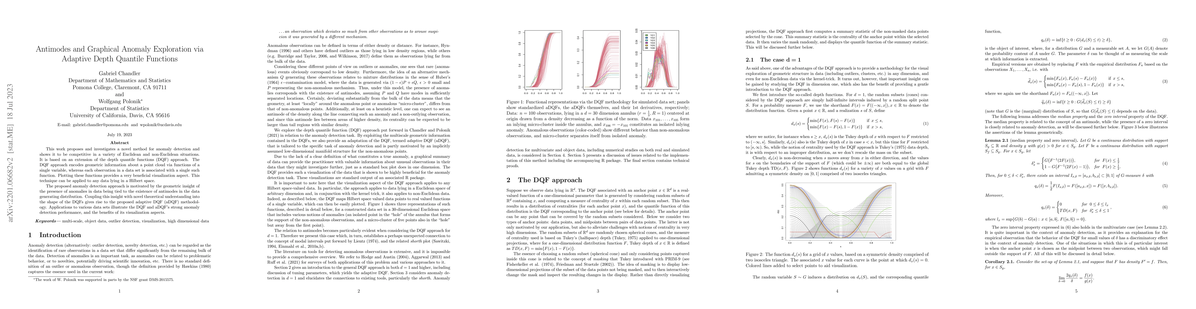 Thumbnail for Antimodes and Graphical Anomaly Exploration via Adaptive Depth Quantile
  Functions
