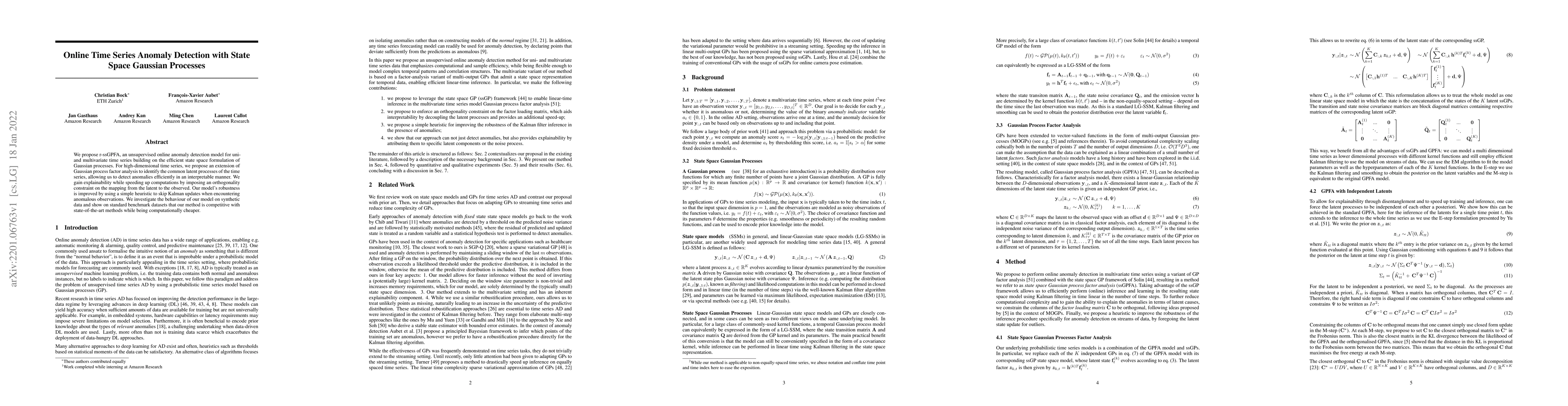 Thumbnail for Online Time Series Anomaly Detection with State Space Gaussian Processes