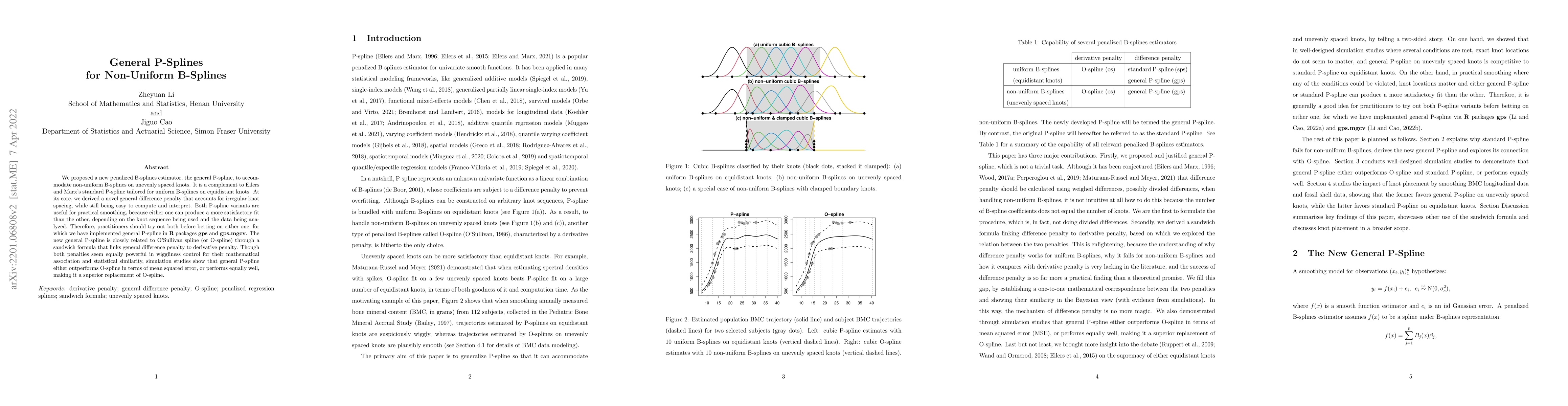 Thumbnail for General P-Splines for Non-Uniform B-Splines