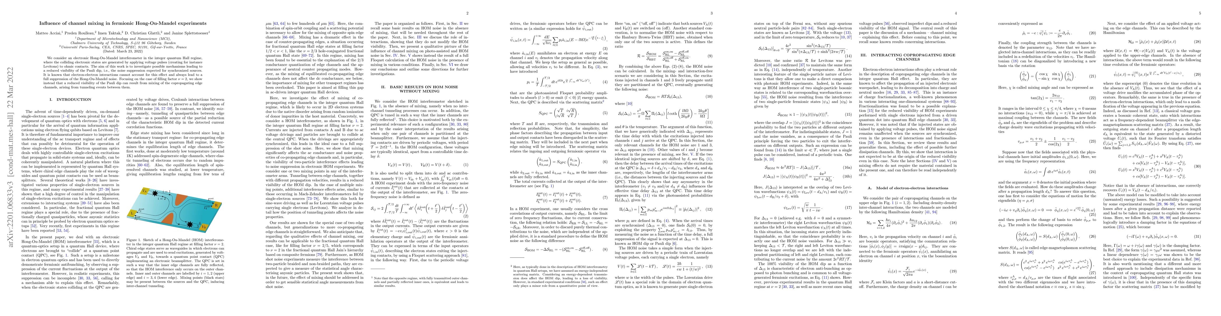 Thumbnail for Influence of channel mixing in fermionic Hong-Ou-Mandel experiments