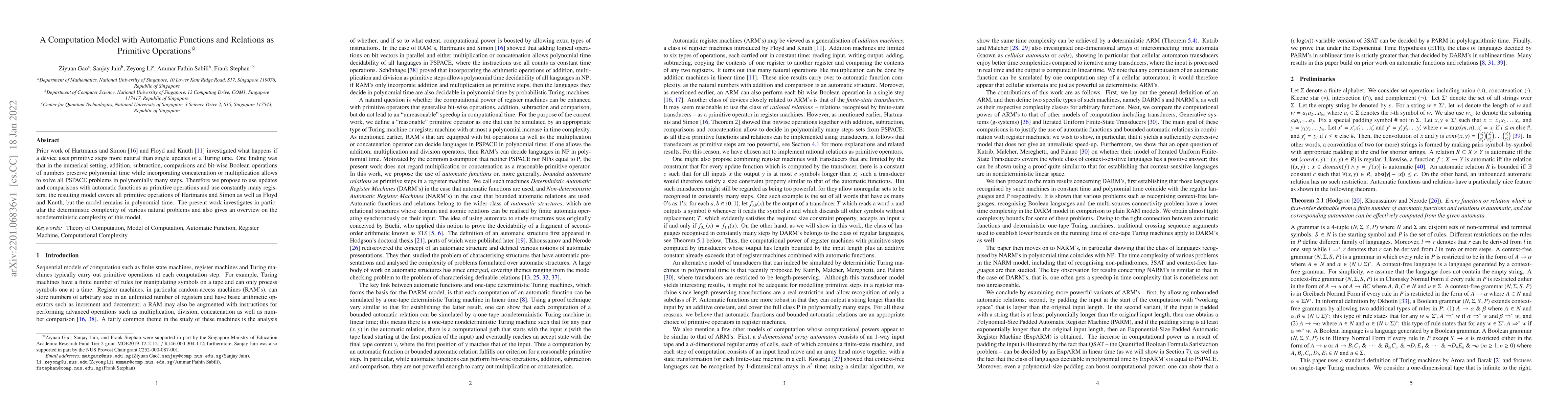 Thumbnail for A Computation Model with Automatic Functions and Relations as Primitive
  Operations