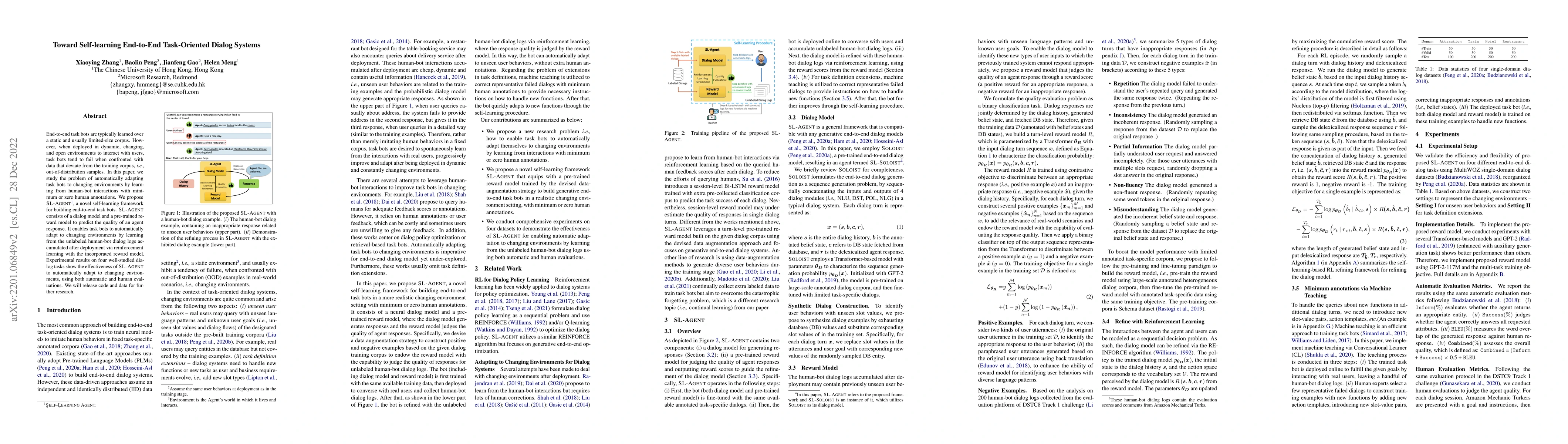 Thumbnail for Toward Self-learning End-to-End Task-Oriented Dialog Systems
