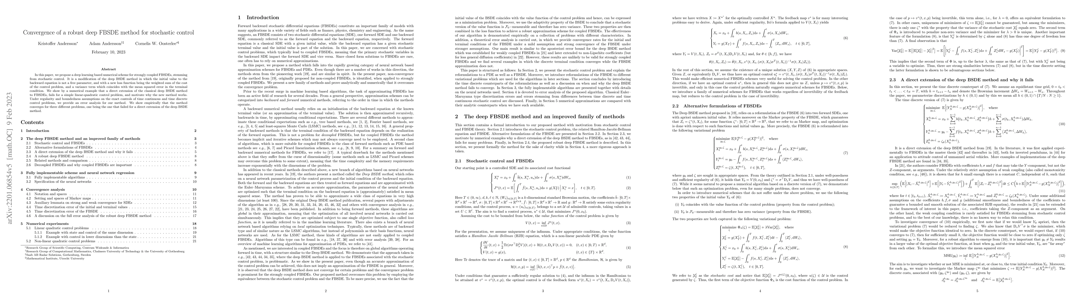 Thumbnail for Convergence of a robust deep FBSDE method for stochastic control