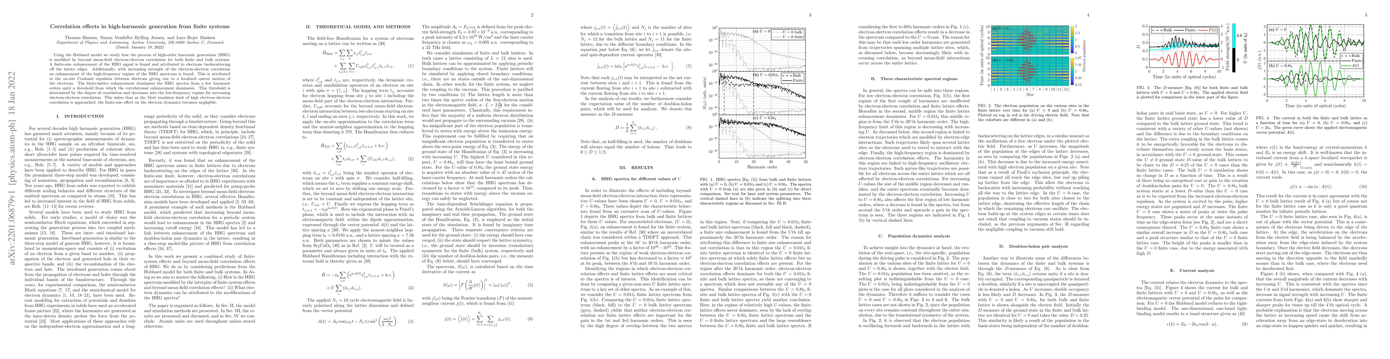 Thumbnail for Correlation effects in high-harmonic generation from finite systems