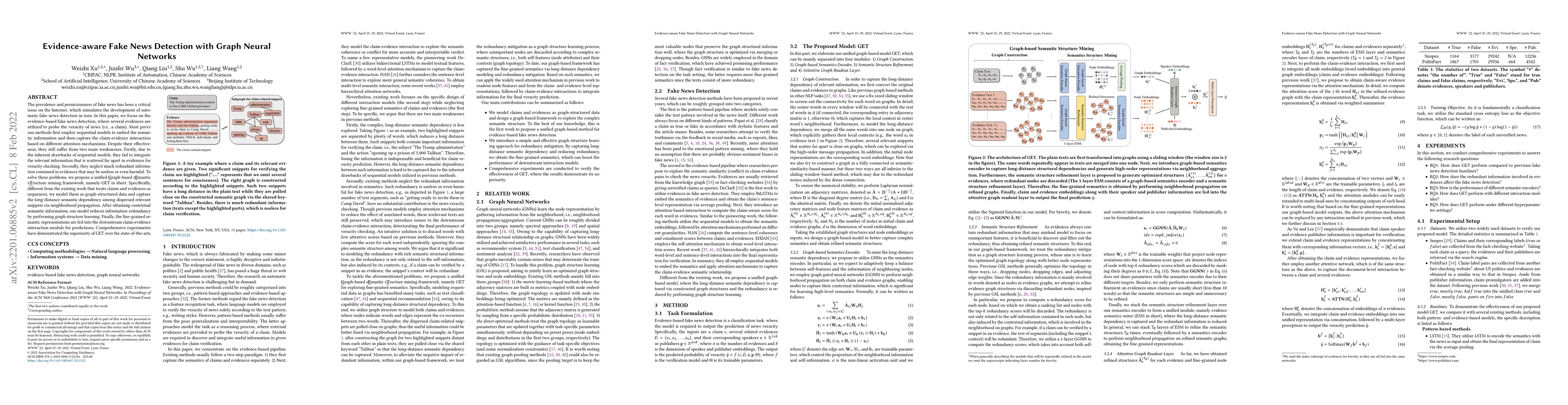 Thumbnail for Evidence-aware Fake News Detection with Graph Neural Networks