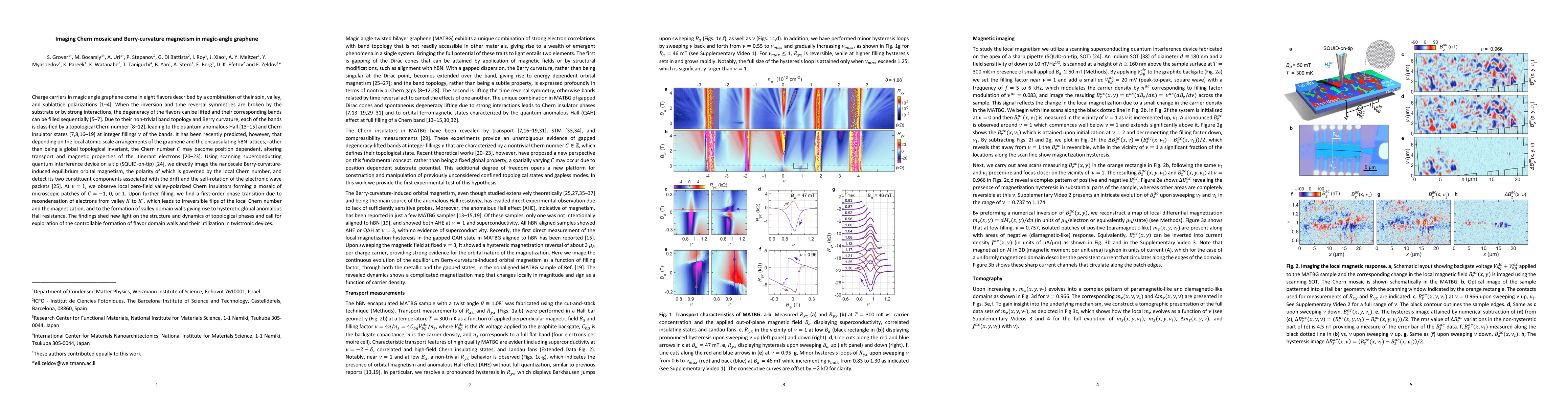 Thumbnail for Imaging Chern mosaic and Berry-curvature magnetism in magic-angle
  graphene
