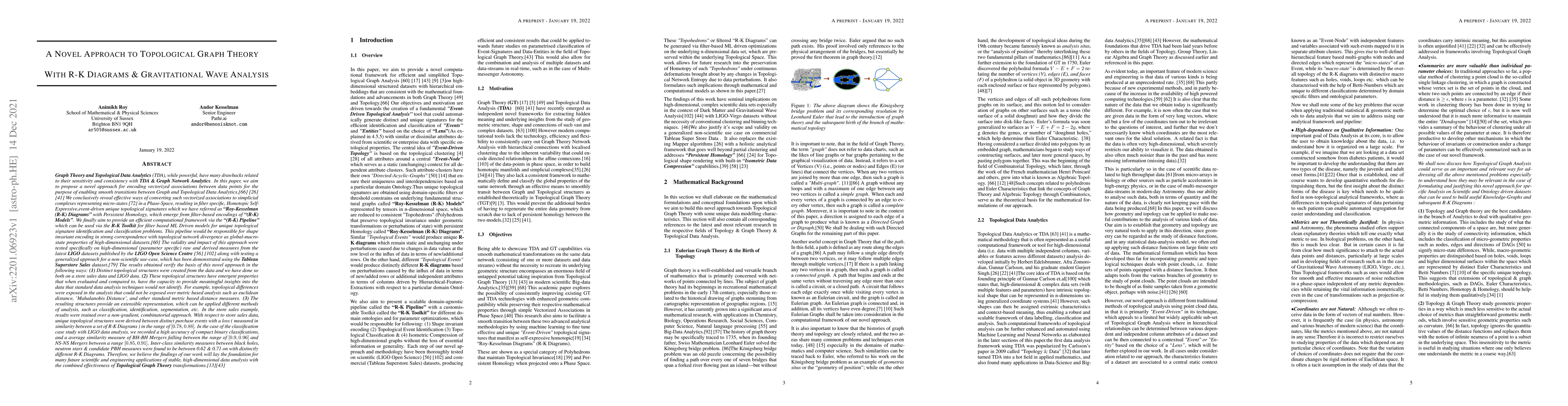 Thumbnail for A Novel Approach to Topological Graph Theory with R-K Diagrams and
  Gravitational Wave Analysis