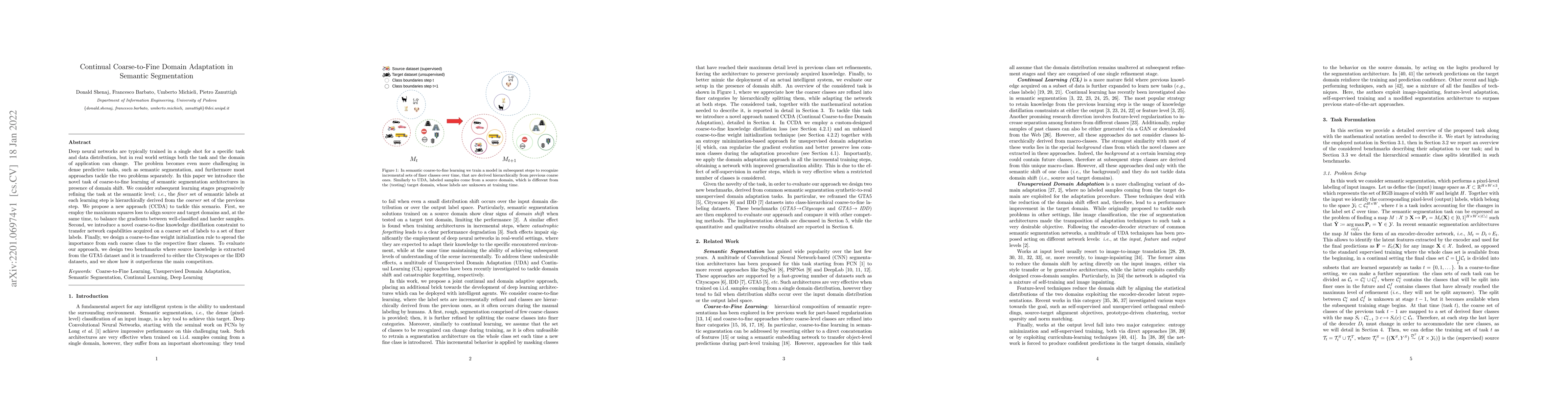 Thumbnail for Continual Coarse-to-Fine Domain Adaptation in Semantic Segmentation