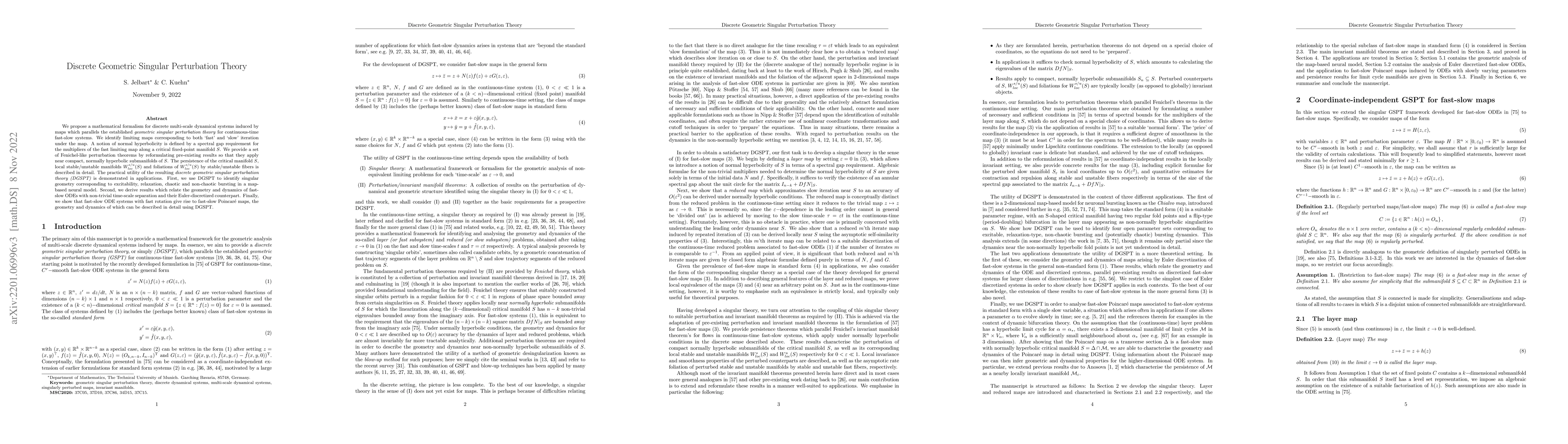 Thumbnail for Discrete Geometric Singular Perturbation Theory