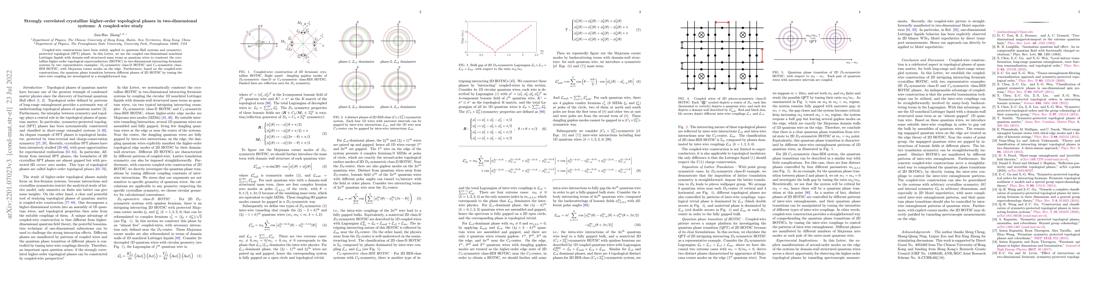 Thumbnail for Strongly correlated crystalline higher-order topological phases in
  two-dimensional systems: A coupled-wire study