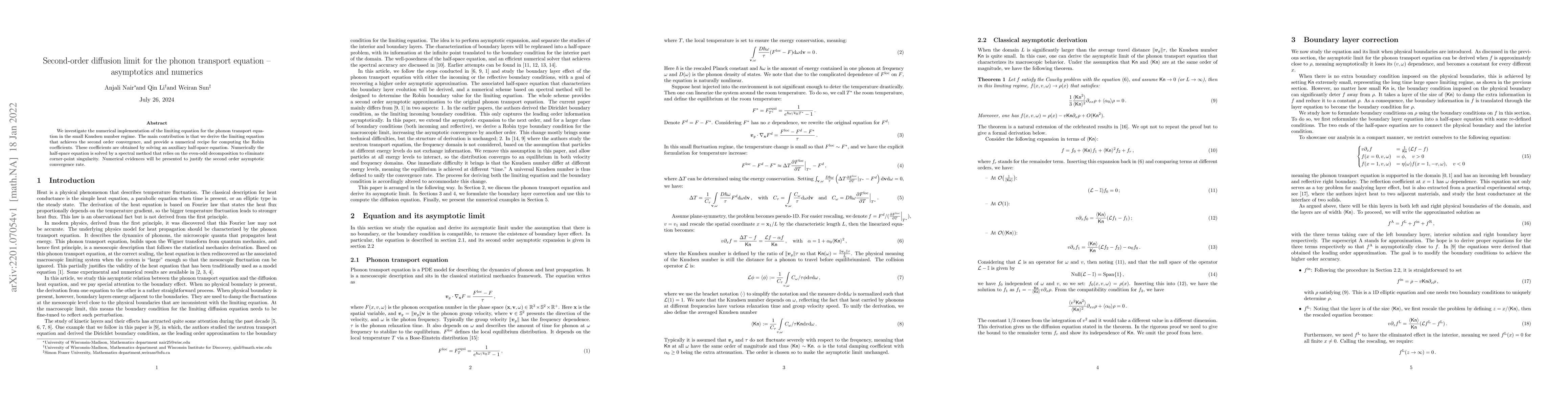 Thumbnail for Second-order diffusion limit for the phonon transport
  equation-asymptotics and numerics