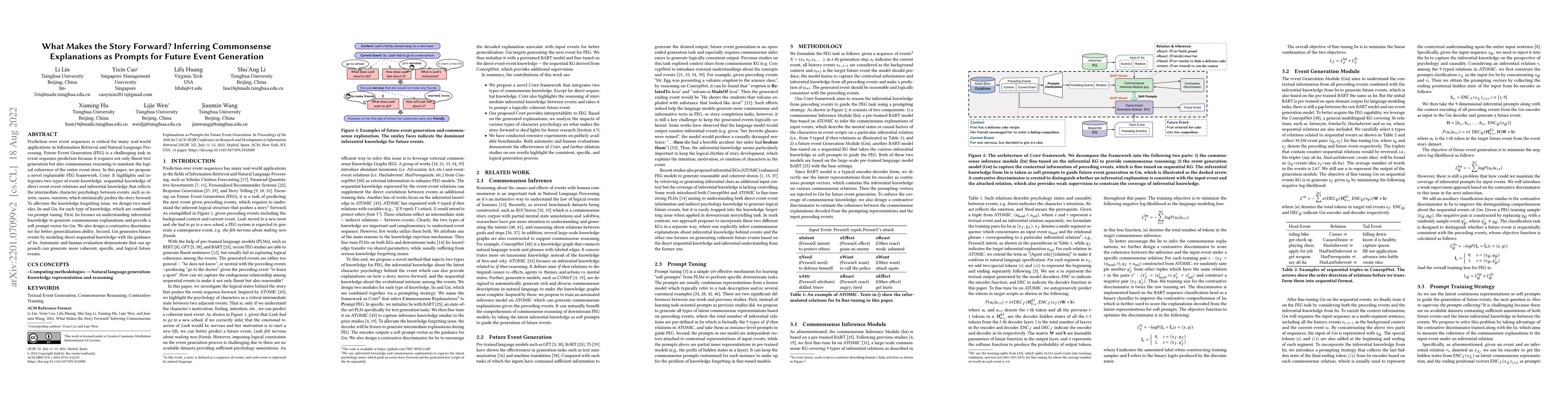 Thumbnail for What Makes the Story Forward? Inferring Commonsense Explanations as
  Prompts for Future Event Generation