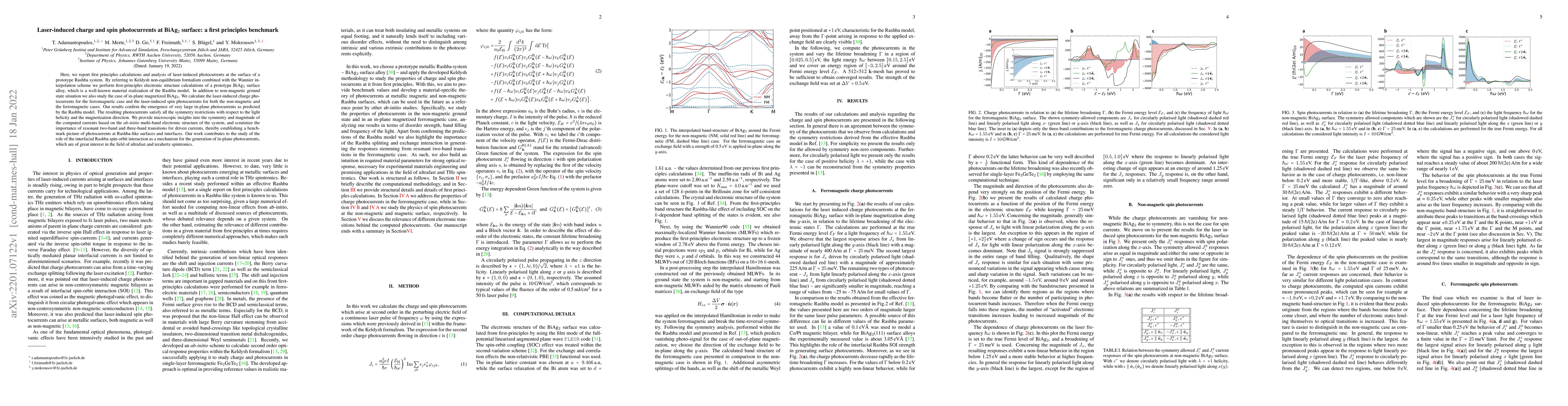 Thumbnail for Laser-induced charge and spin photocurrents at BiAg$_2$ surface: a first
  principles benchmark