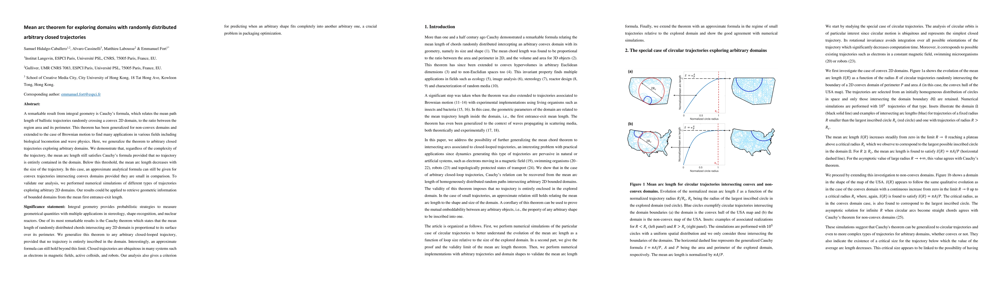 Thumbnail for Mean arc theorem for exploring domains with randomly distributed
  arbitrary closed trajectories