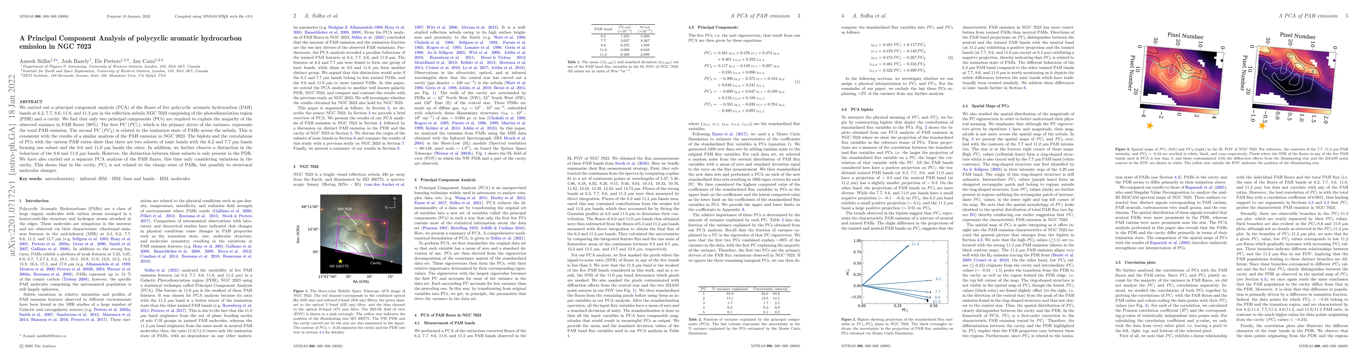 Thumbnail for A Principal Component Analysis of polycyclic aromatic hydrocarbon
  emission in NGC 7023