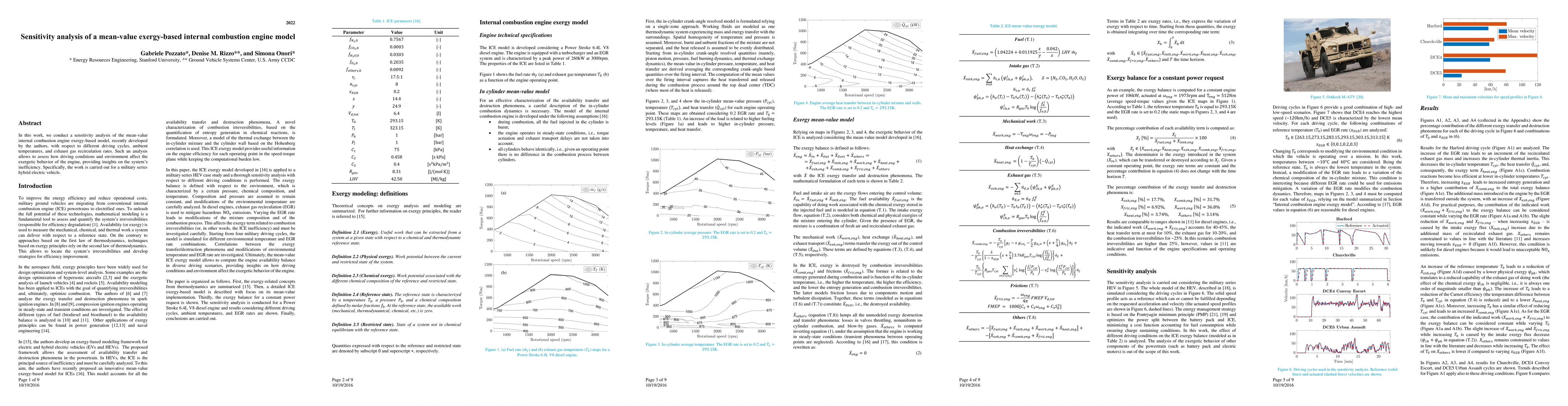 Thumbnail for Sensitivity analysis of a mean-value exergy-based internal combustion
  engine model