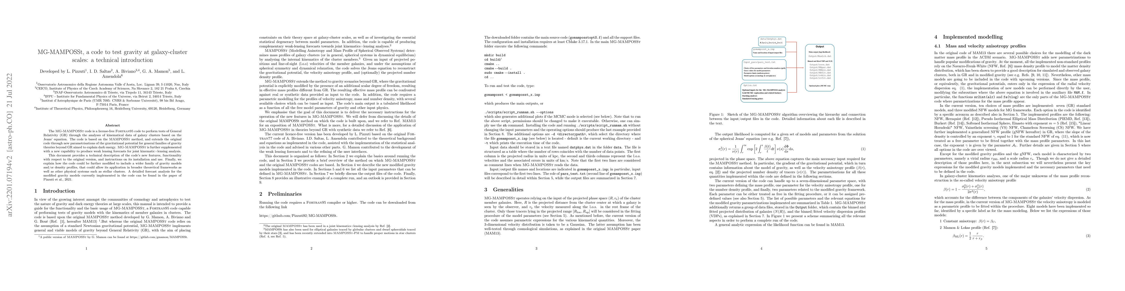 Thumbnail for MG-MAMPOSSt, a code to test gravity at galaxy-cluster scales: a
  technical introduction