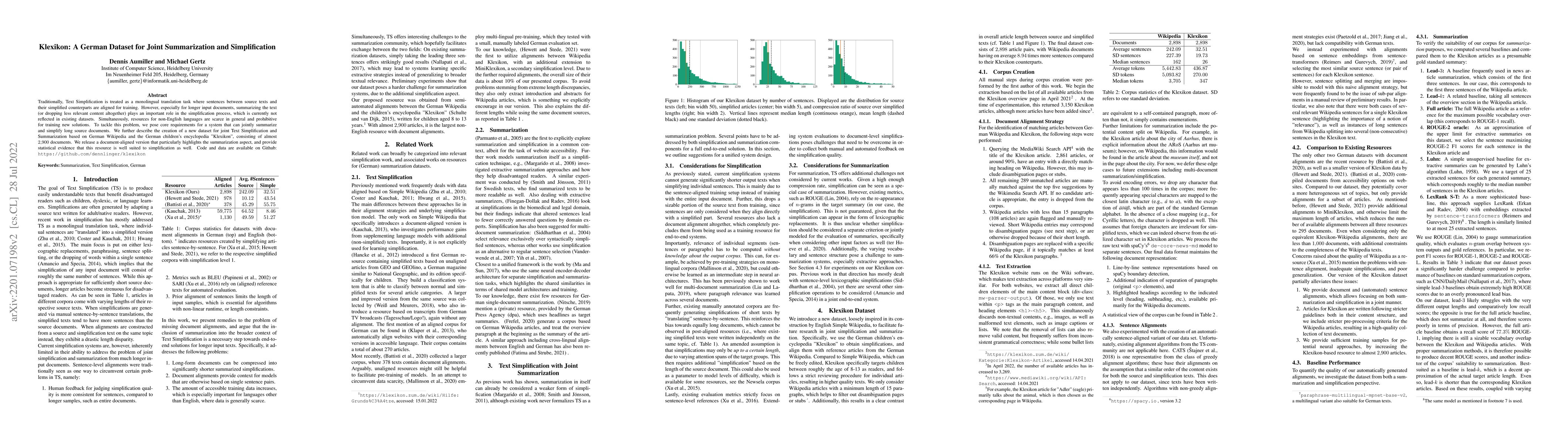 Thumbnail for Klexikon: A German Dataset for Joint Summarization and Simplification