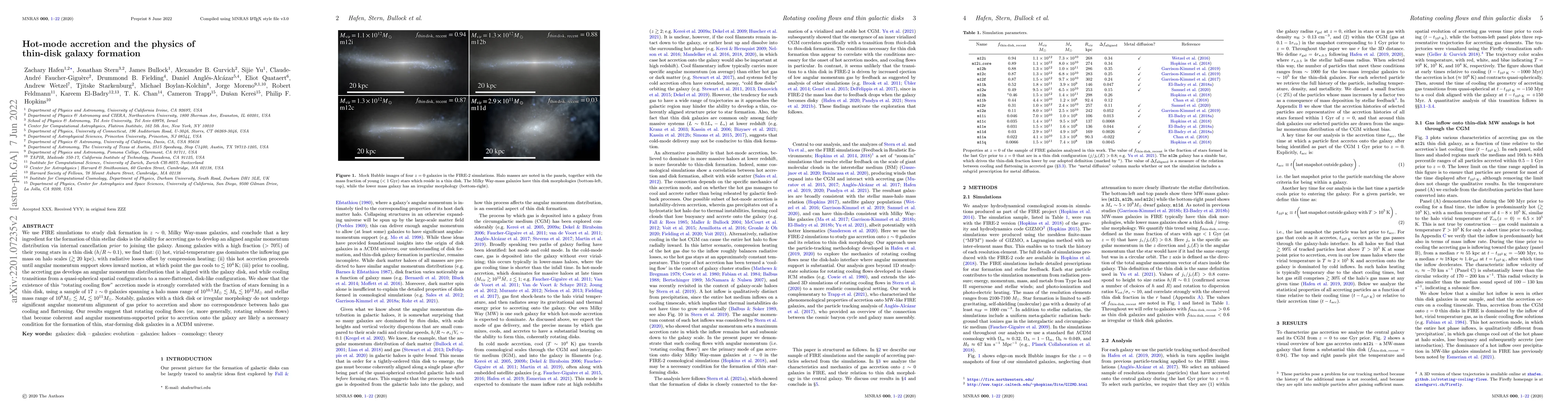 Thumbnail for Hot-mode accretion and the physics of thin-disk galaxy formation