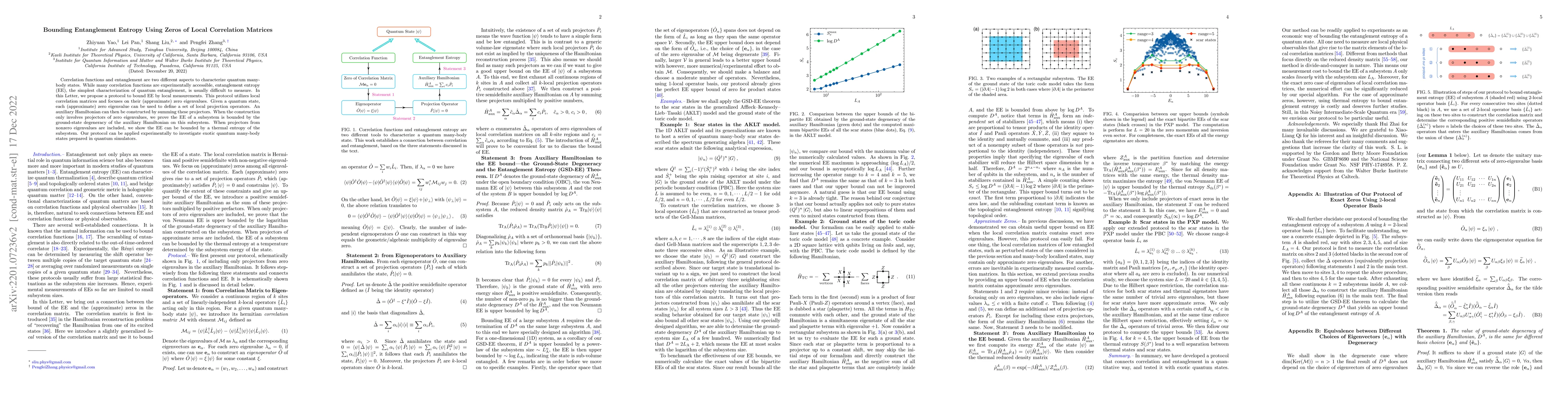 Thumbnail for Bounding Entanglement Entropy Using Zeros of Local Correlation Matrices