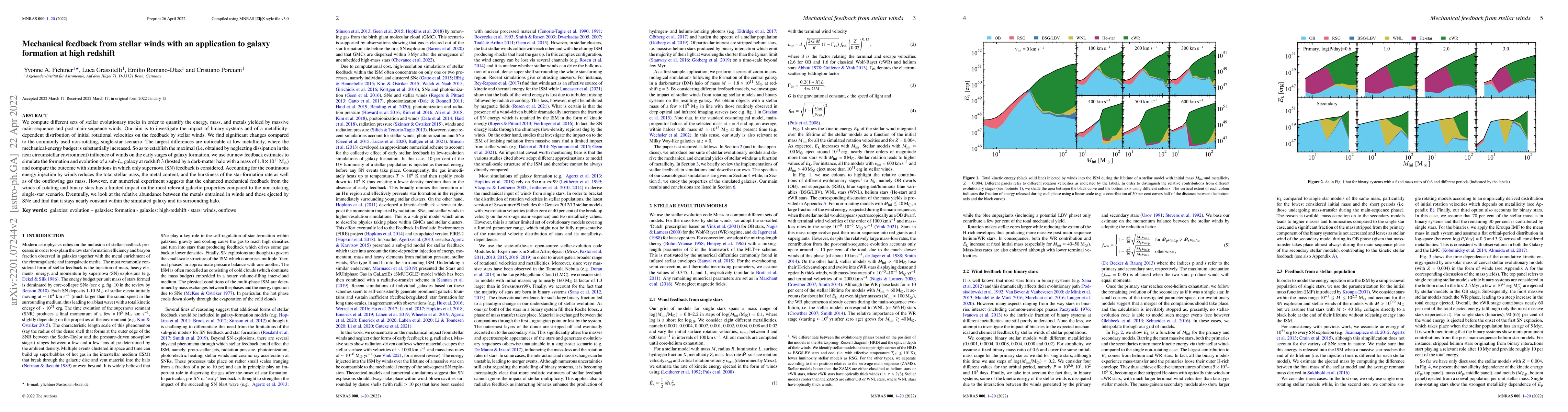 Thumbnail for Mechanical feedback from stellar winds with an application to galaxy
  formation at high redshift