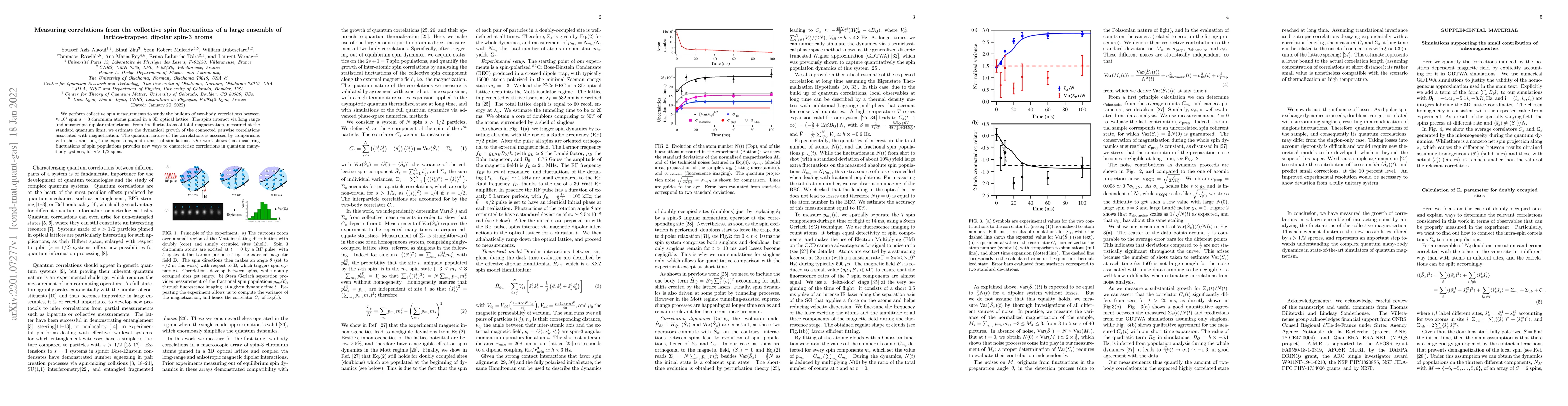 Thumbnail for Measuring correlations from the collective spin fluctuations of a large
  ensemble of lattice-trapped dipolar spin-3 atoms