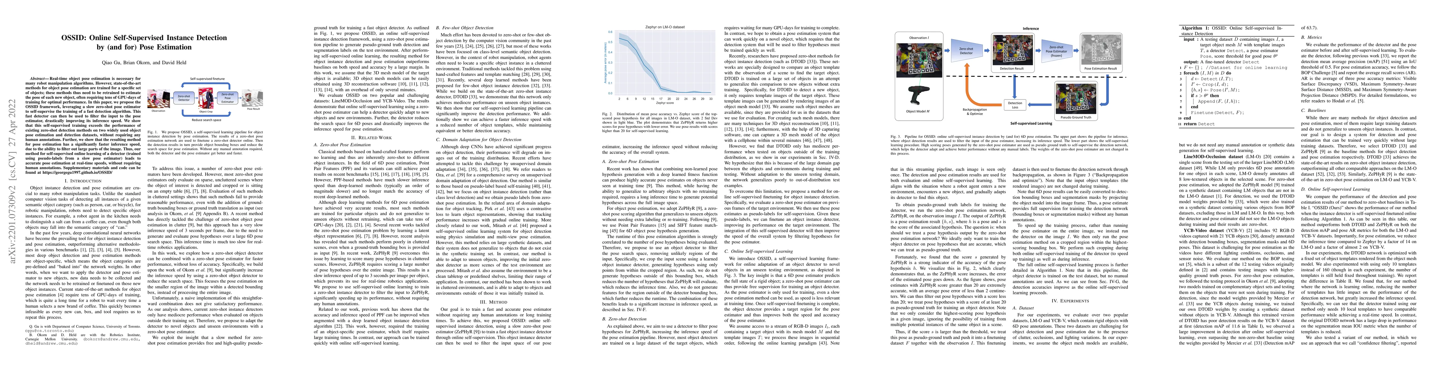 Thumbnail for OSSID: Online Self-Supervised Instance Detection by (and for) Pose
  Estimation