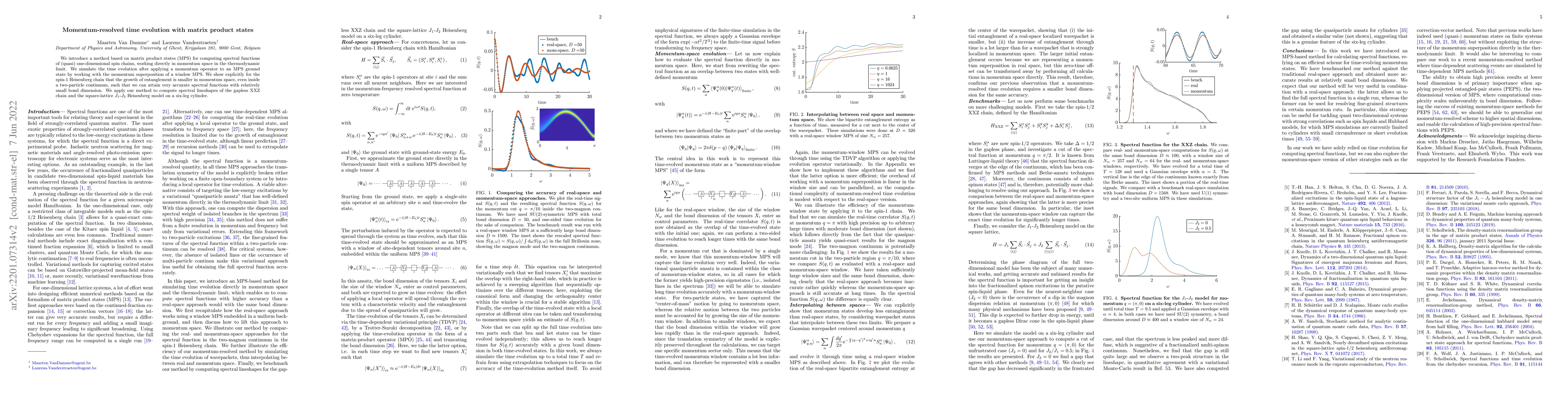 Thumbnail for Momentum-resolved time evolution with matrix product states