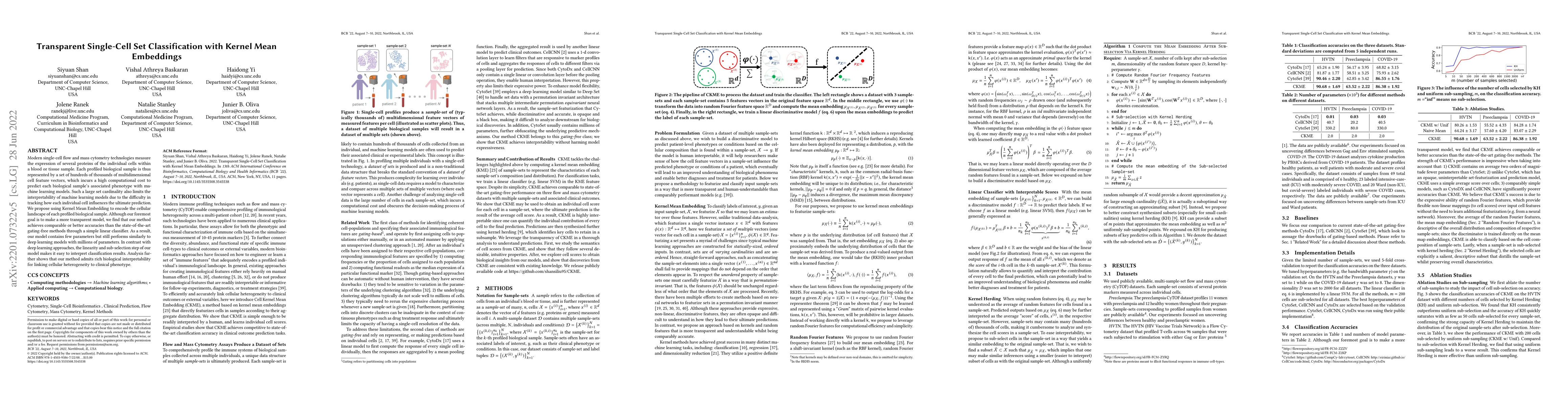 Thumbnail for Transparent Single-Cell Set Classification with Kernel Mean Embeddings
