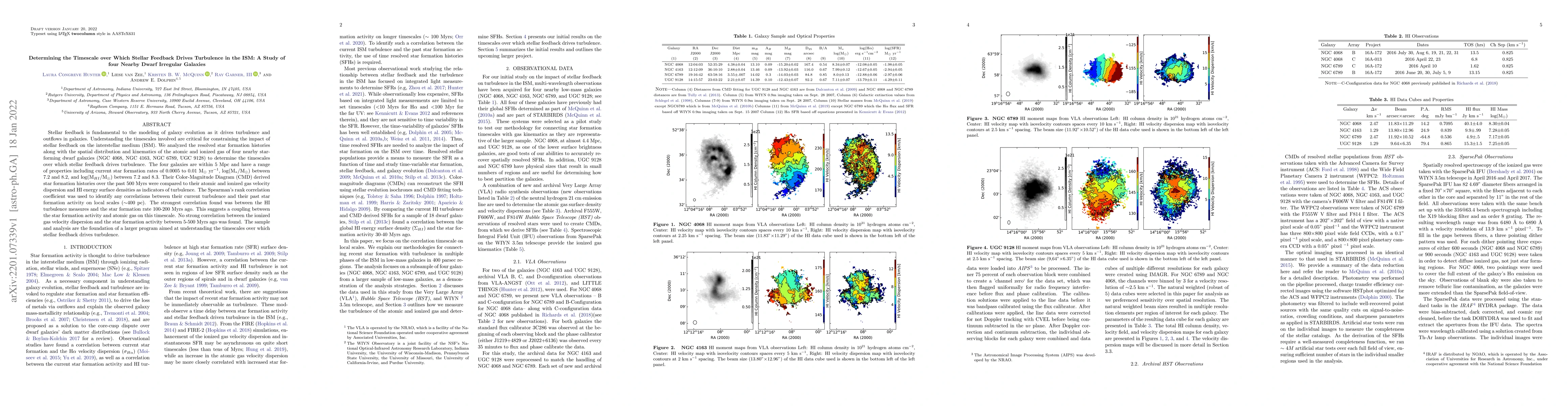 Thumbnail for Determining the Timescale over Which Stellar Feedback Drives Turbulence
  in the ISM: A Study of four Nearby Dwarf Irregular Galaxies