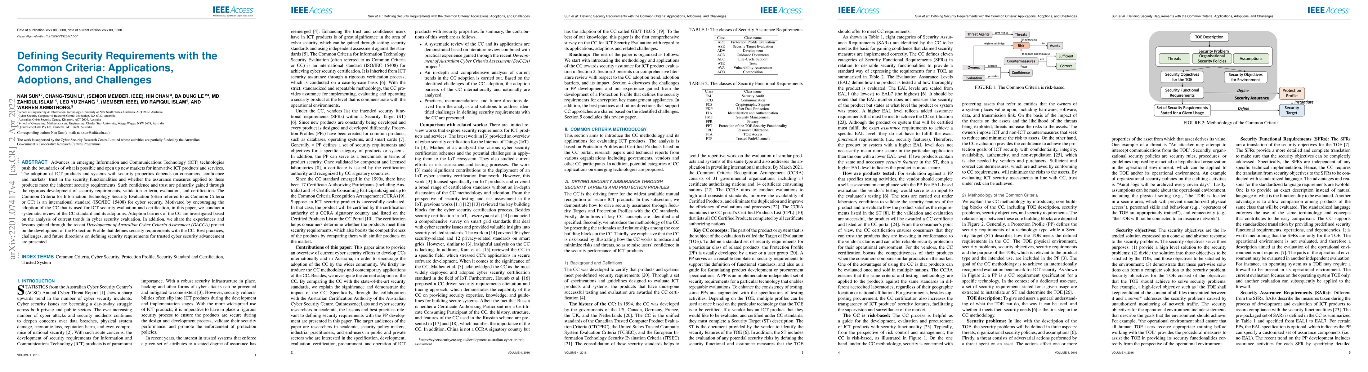 Thumbnail for Defining Security Requirements with the Common Criteria: Applications,
  Adoptions, and Challenges