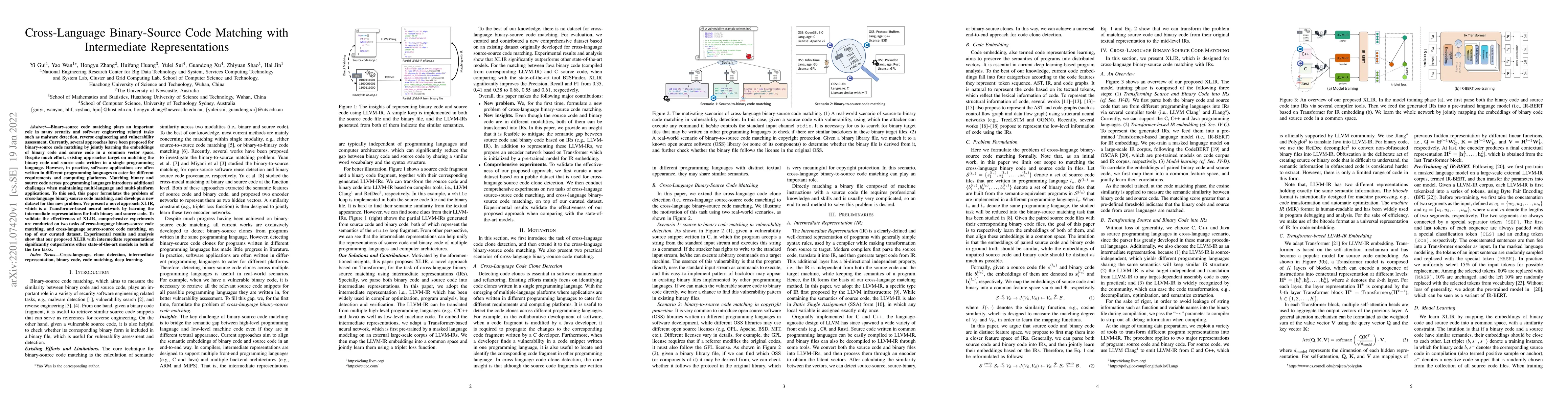Thumbnail for Cross-Language Binary-Source Code Matching with Intermediate
  Representations