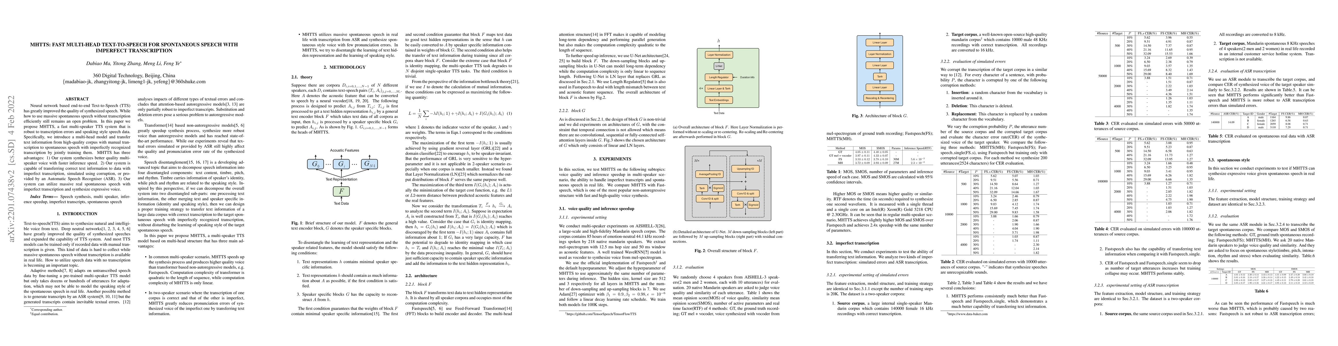 Thumbnail for MHTTS: Fast multi-head text-to-speech for spontaneous speech with
  imperfect transcription