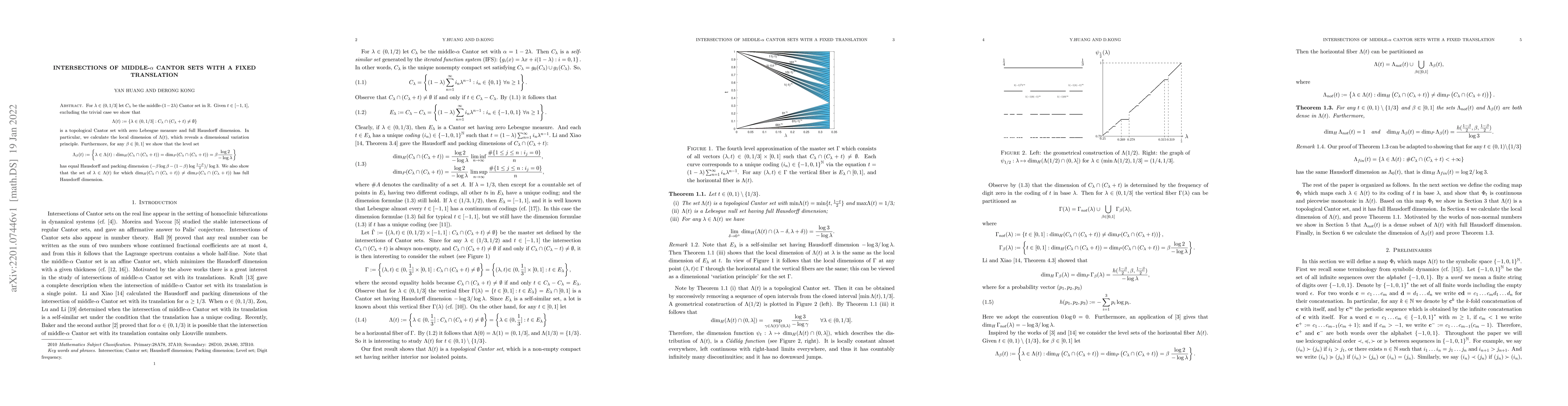 Thumbnail for Intersections of middle-$\alpha$ Cantor sets with a fixed translation