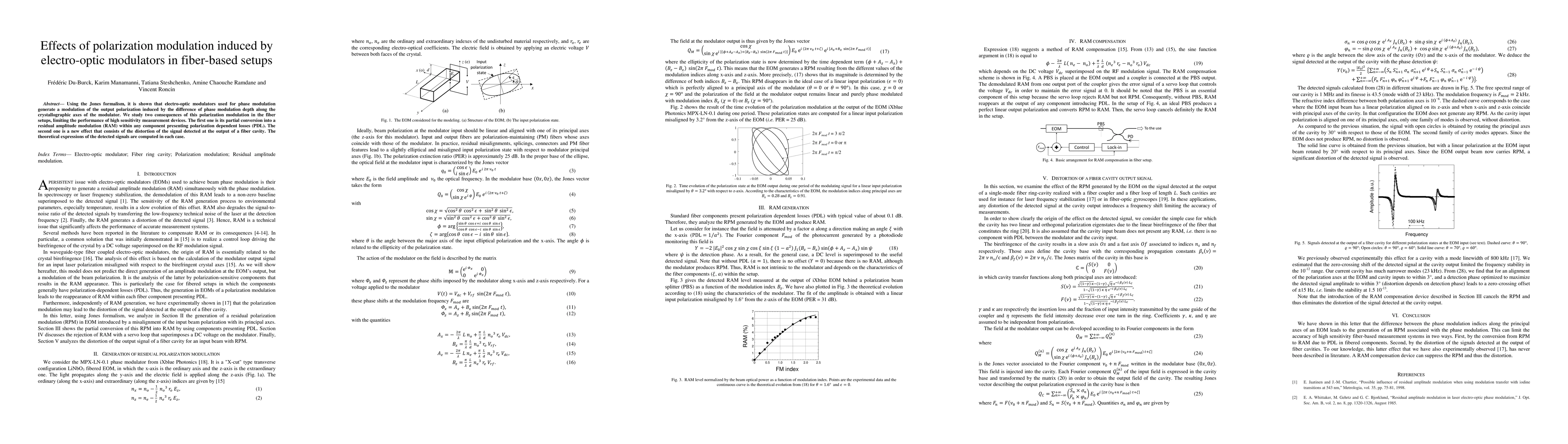 Thumbnail for Effects of polarization modulation induced by electro-optic modulators
  in fiber-based setups