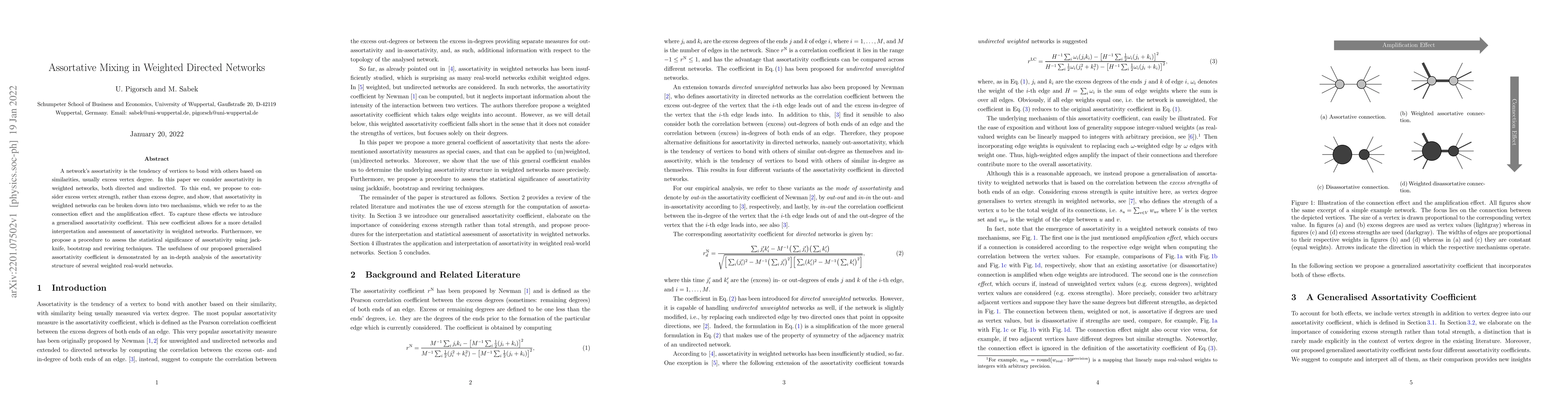 Thumbnail for Assortative Mixing in Weighted Directed Networks